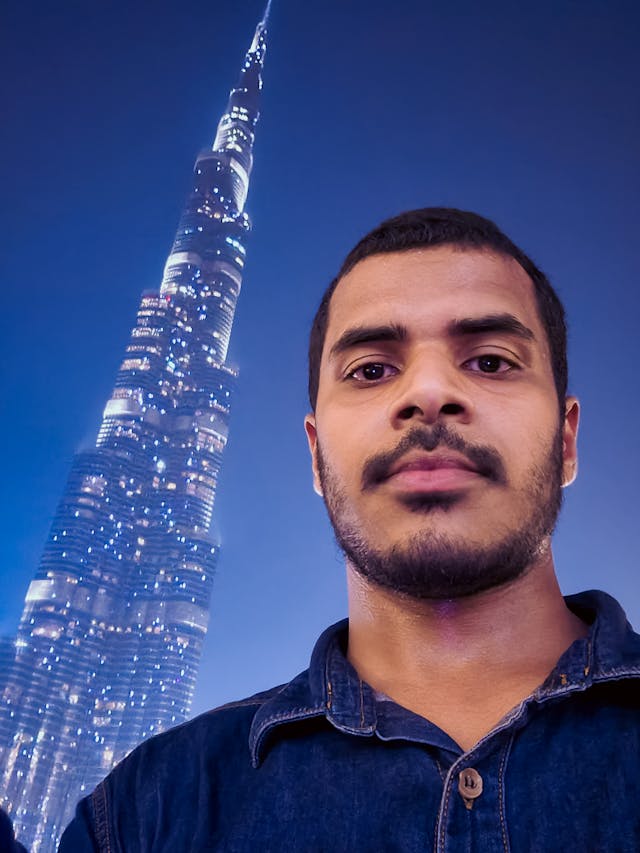 Next to Burj Khalifa